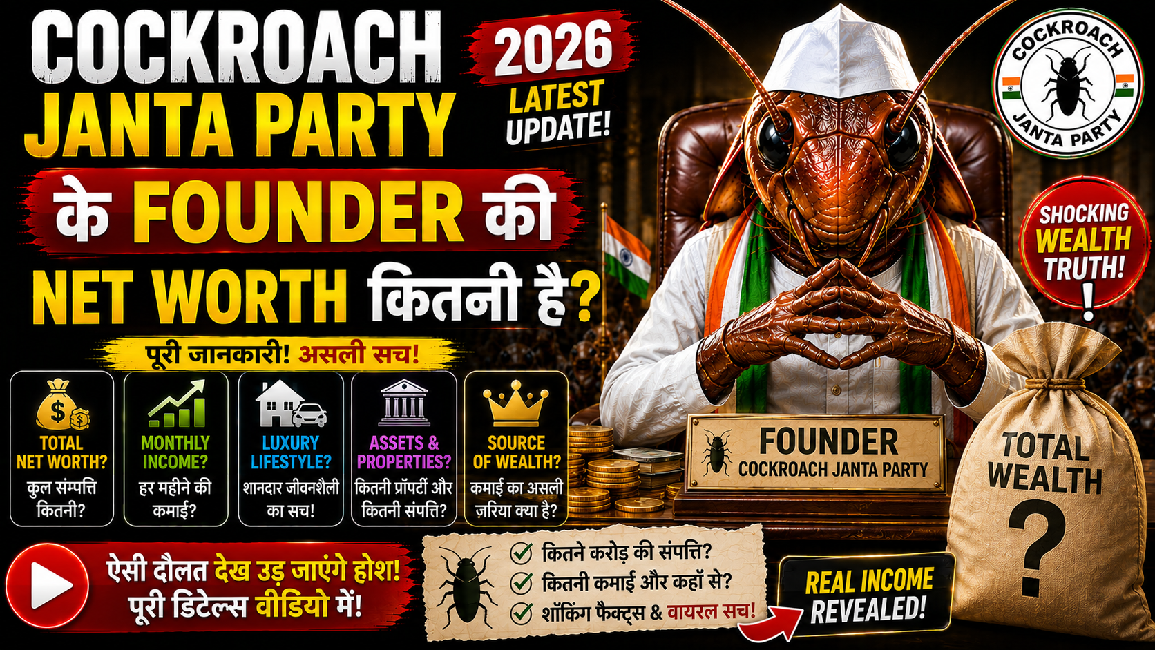 Cockroach Janta Party Ke Founder Ki Net Worth Kitni Hai
