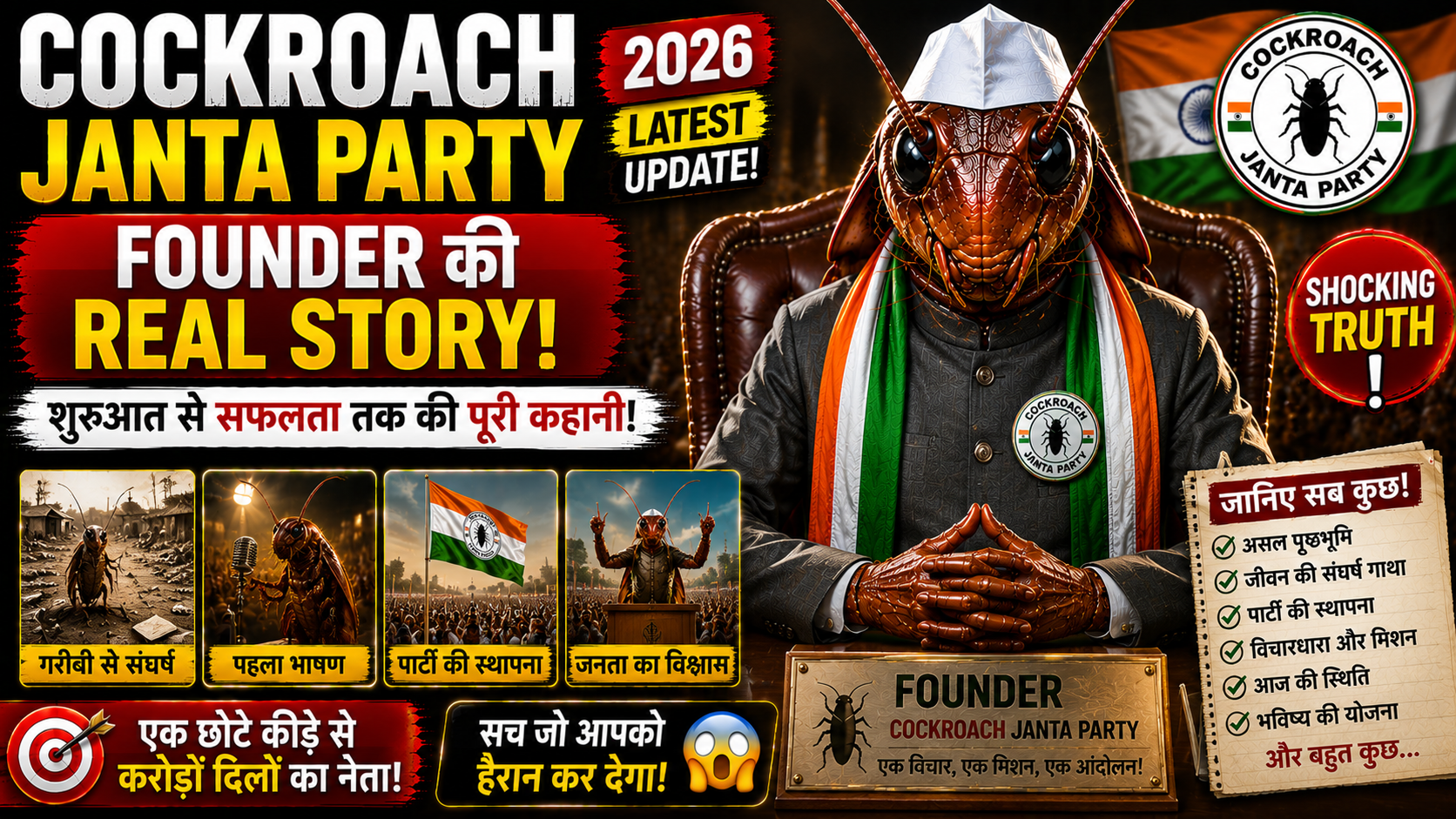 Cockroach Janta Party Founder Real Story 2026
