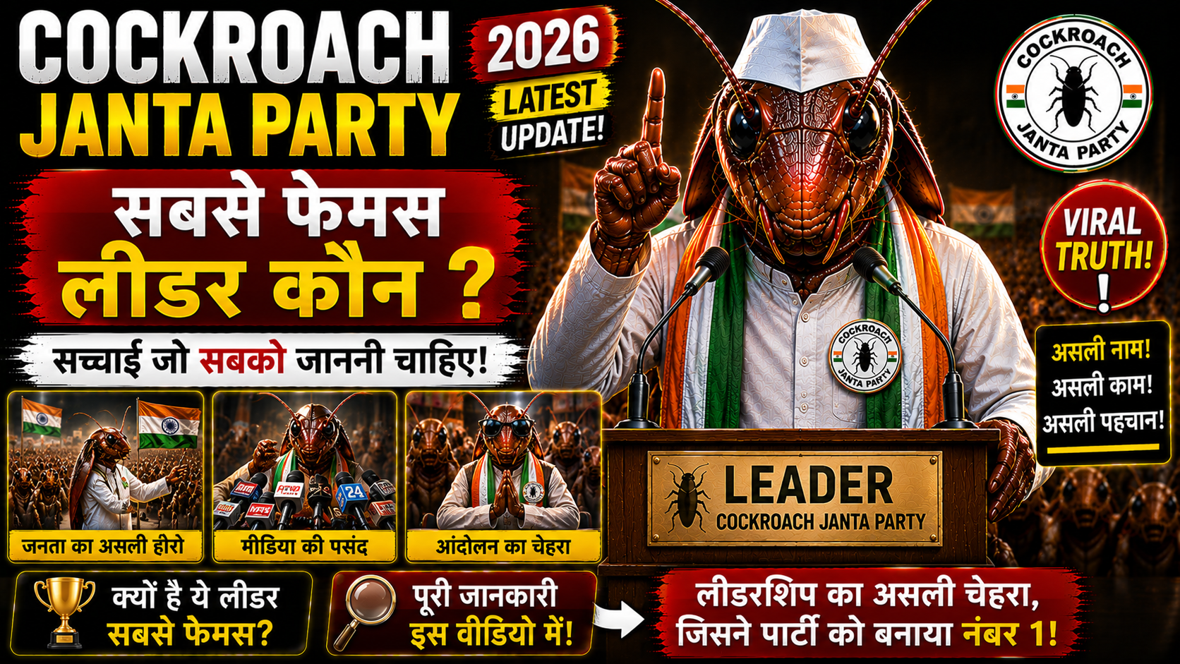 Cockroach Janta Party Ka Sabse Famous Leader Kaun