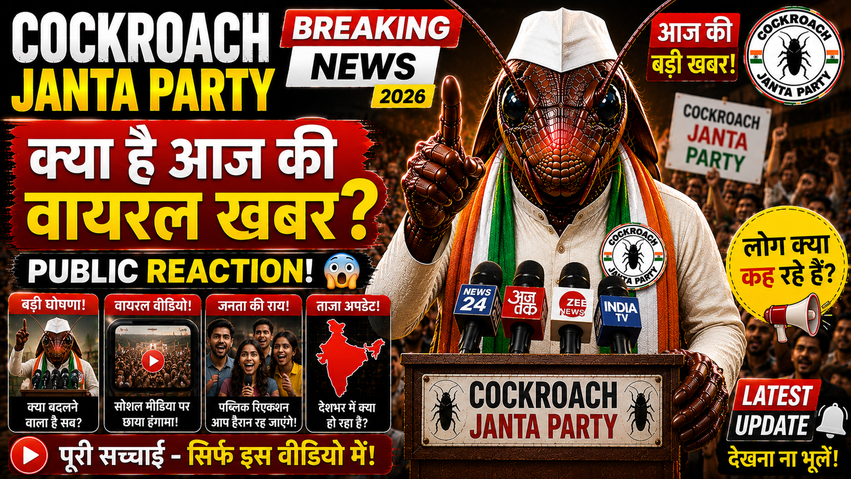 Cockroach Janta Party Breaking News Hindi