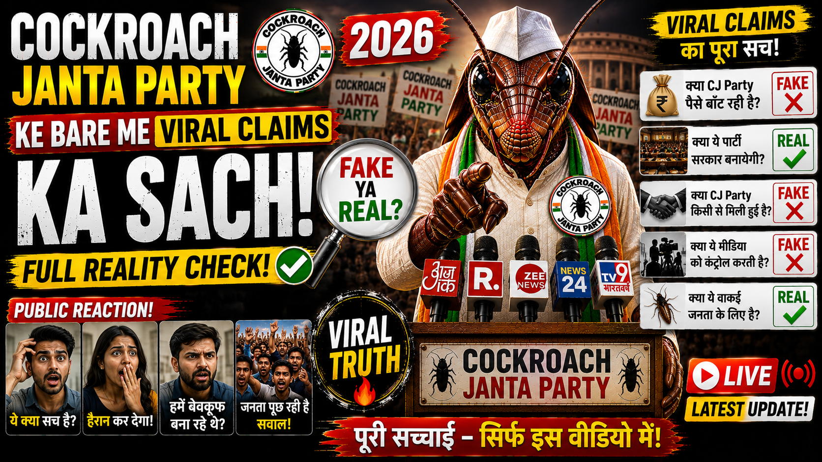Cockroach Janta Party Ke Bare Me Viral Claims Ka Sach