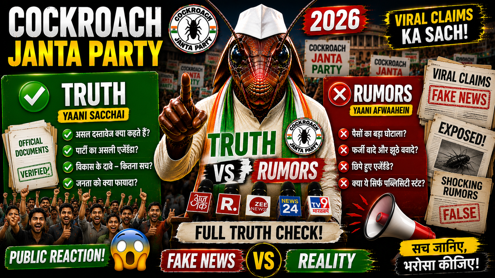 Cockroach Janta Party Truth vs Rumors