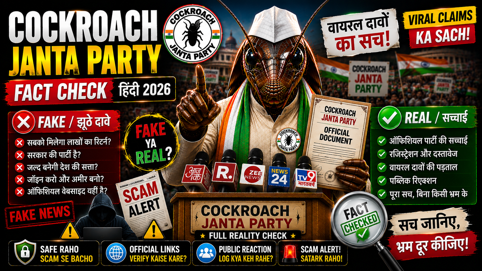 Cockroach Janta Party Fact Check Hindi