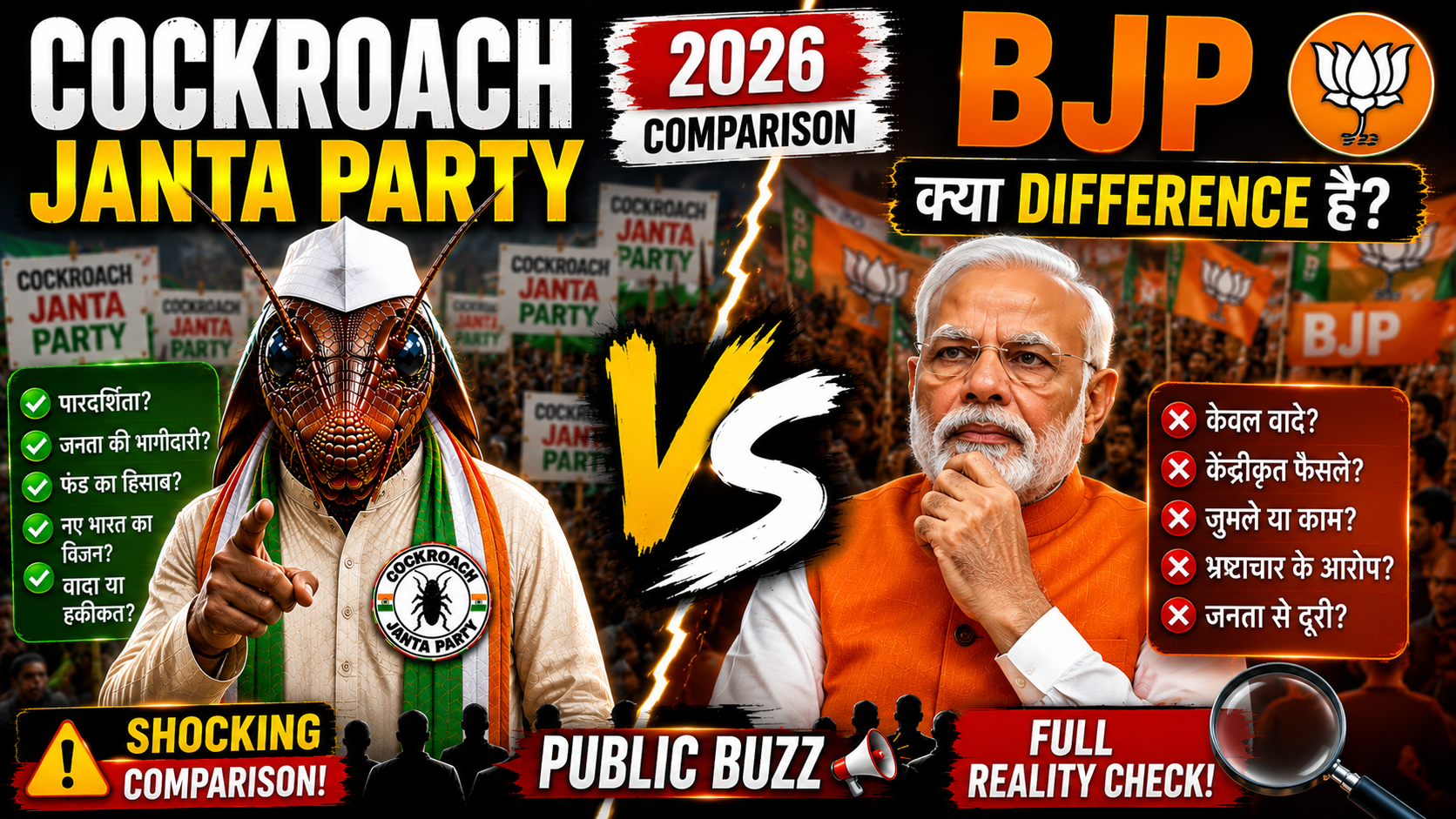 Cockroach Janta Party vs BJP: Kya Difference Hai