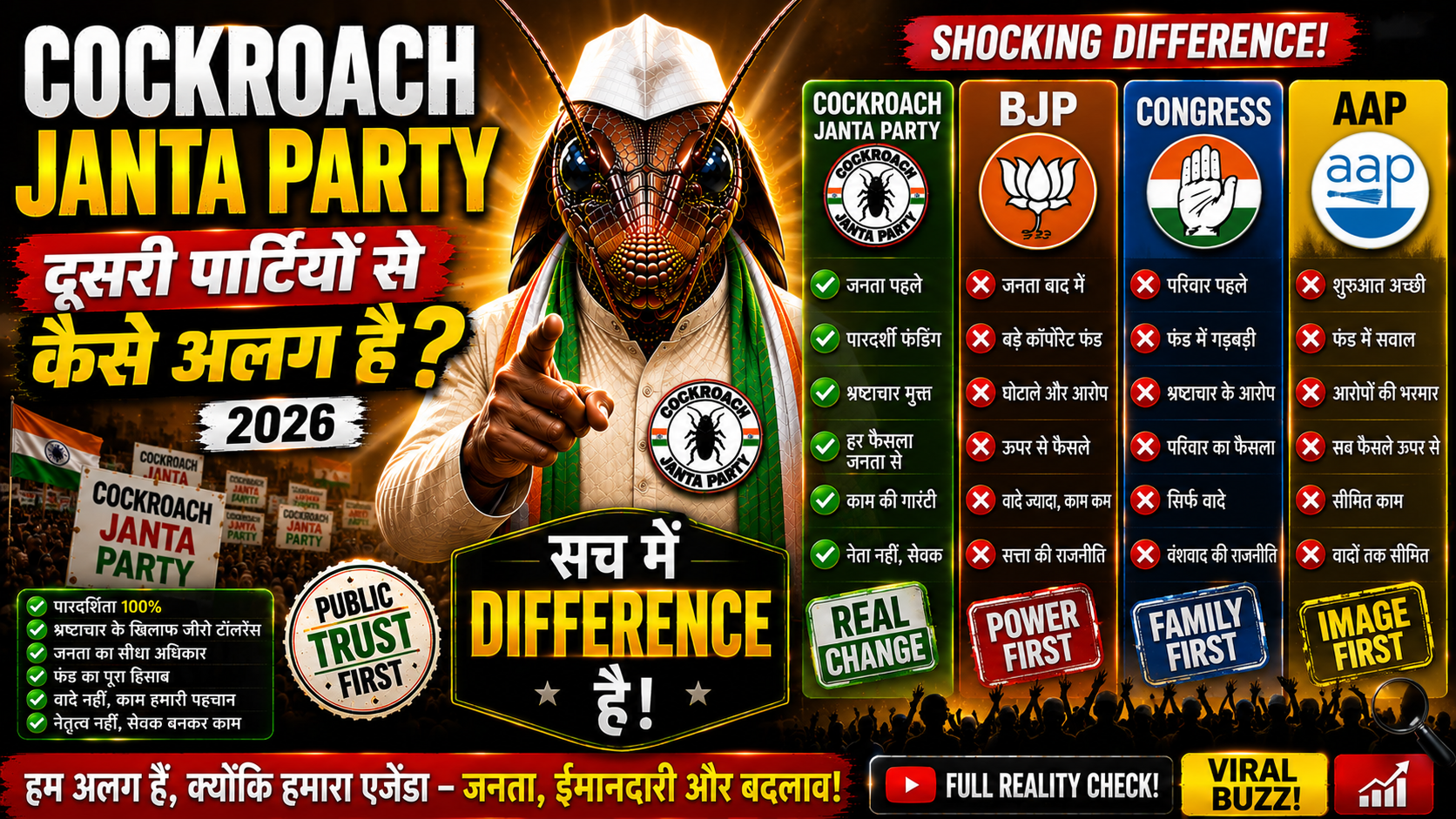 Cockroach Janta Party Dusri Parties Se Kaise Alag Hai