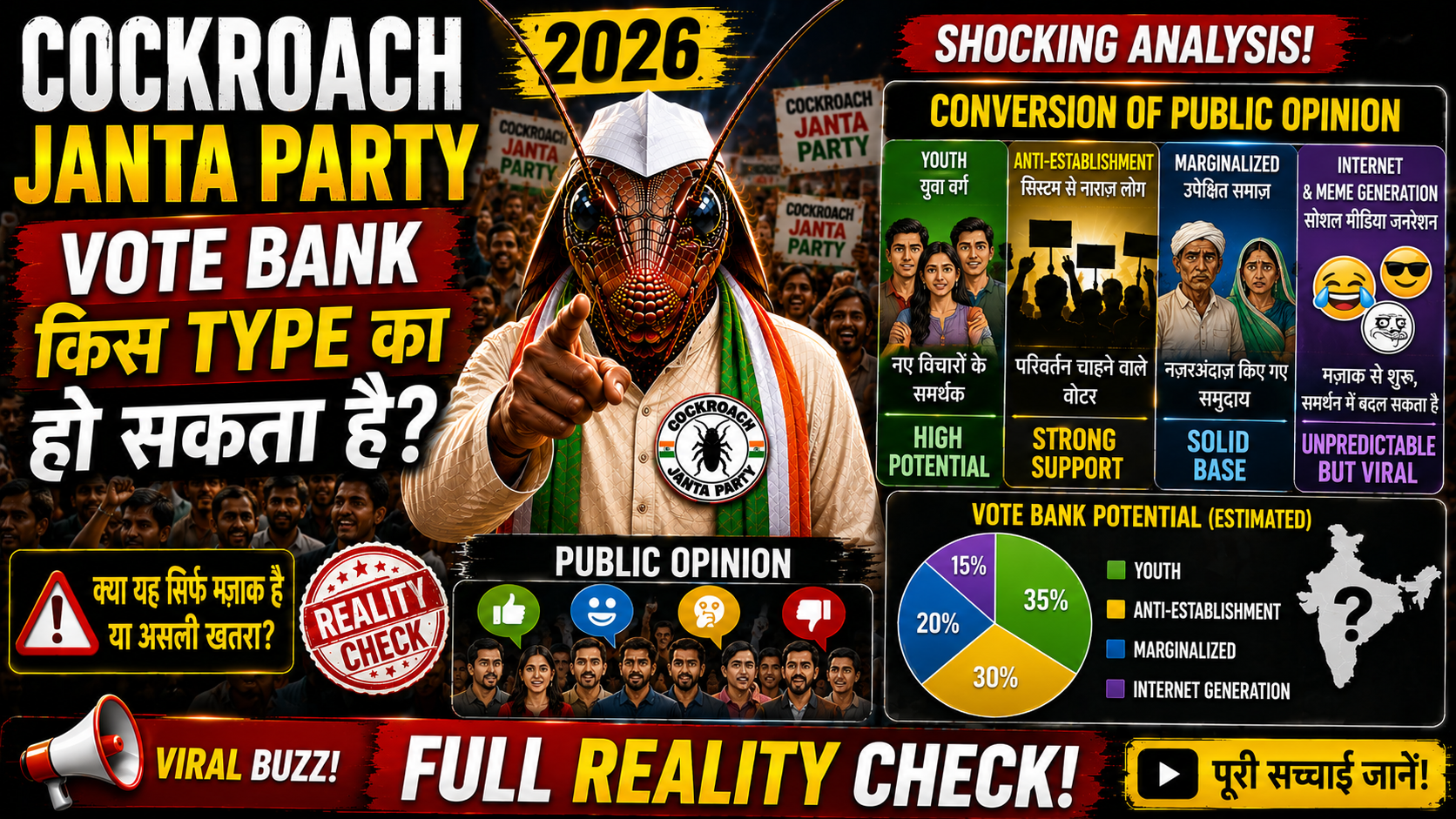 Cockroach Janta Party Ka Vote Bank Kis Type Ka Ho Sakta Hai