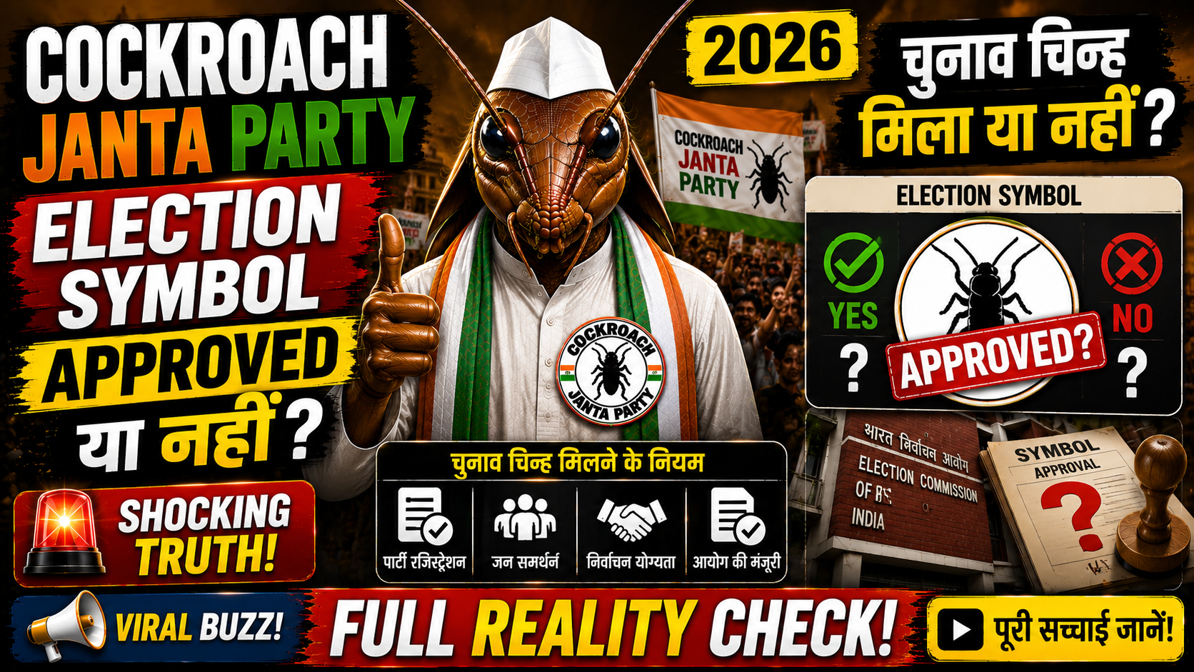 Cockroach Janta Party Election Symbol Approved Ya Nahi