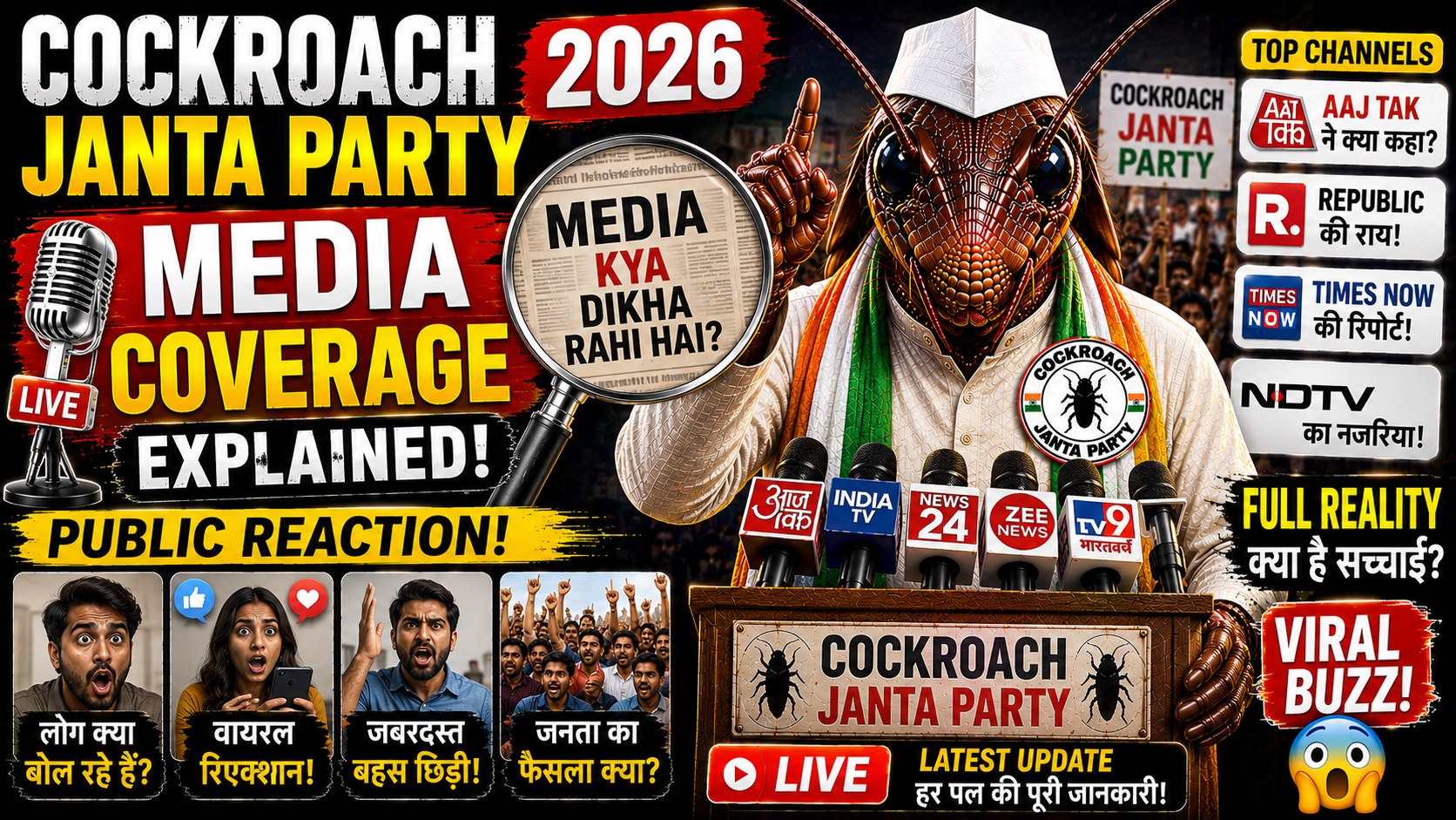 Cockroach Janta Party Media Coverage Explained