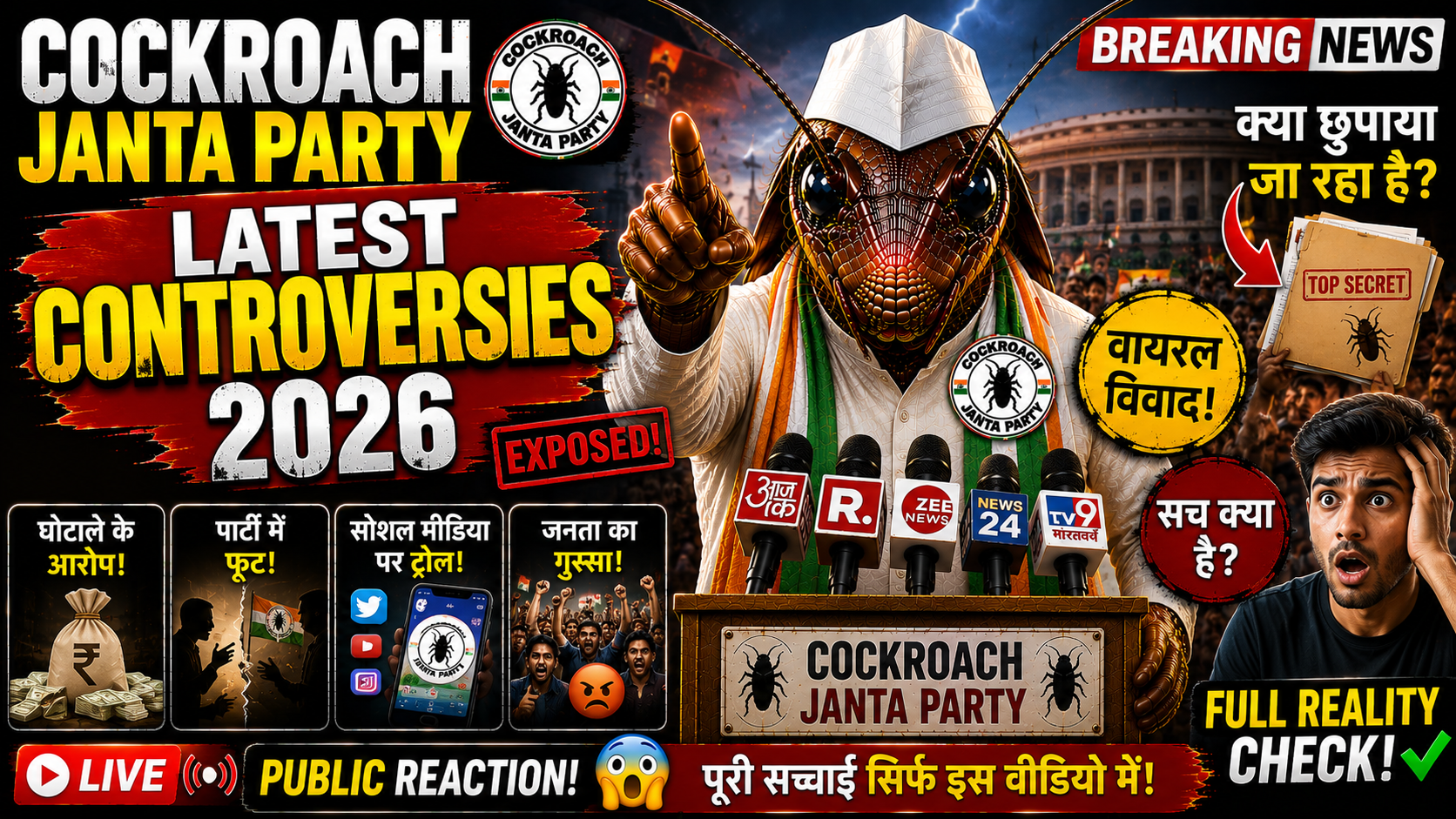 Cockroach Janta Party Ke Latest Controversies