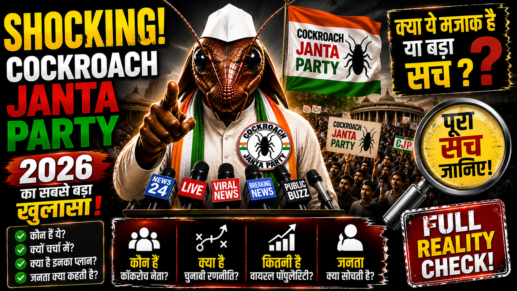 Cockroach Janta Party Ka Sach Kya Hai