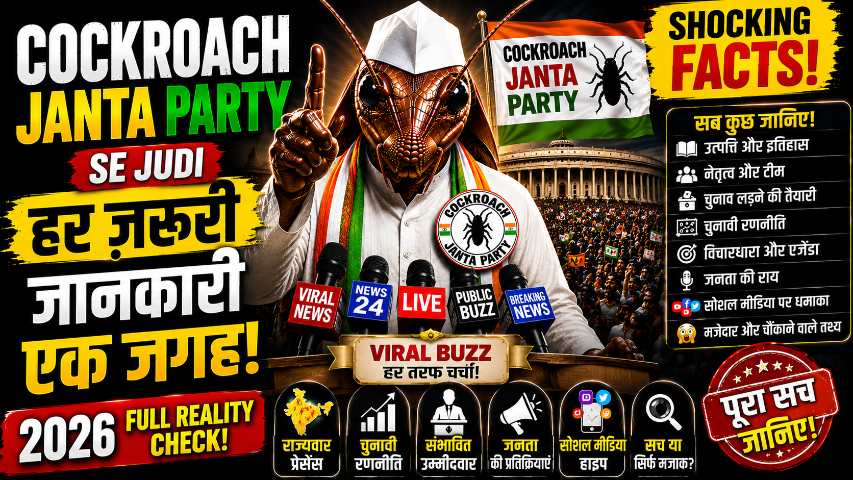 Cockroach Janta Party Se Judi Har Zaruri Jankari Ek Jagah